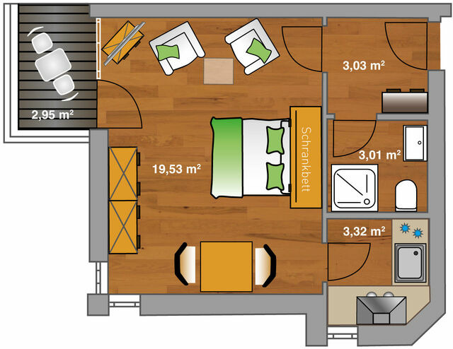 Ferienwohnung in Neustadt - ancora Marina Haus 2 Nr. 01, Typ 1 - Bild 7