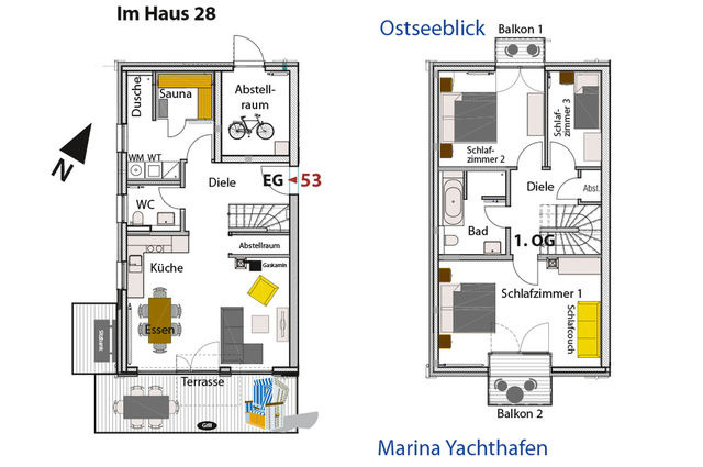 Ferienwohnung in Heiligenhafen - Ostsee - Maisonette - Appartement Nr. 53 "Sch&ouml;ne Aussicht" im Strand Resort - Bild 25