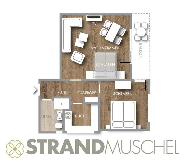 Ferienwohnung in Gr&ouml;mitz - Haus am Kurpark - Strandmuschel - Bild 2