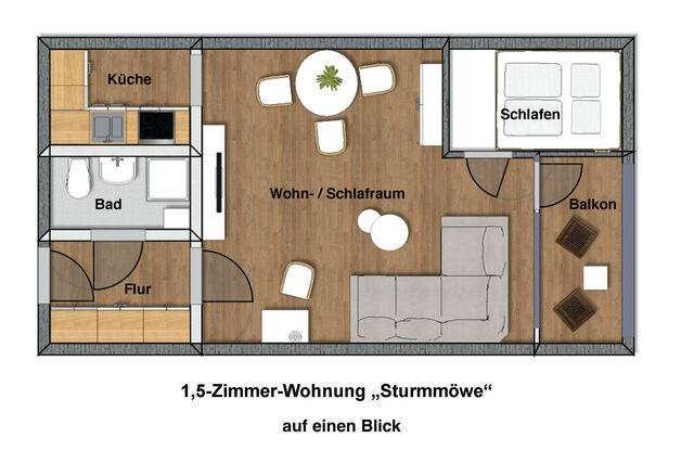 Ferienwohnung in Wendtorf - Whg. Sturmm&ouml;we - Haus Nordlichter - Bild 10