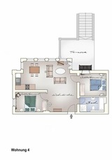 Ferienwohnung in Neuenkirchen (R&uuml;gen) - Gutshaus Grubnow Ferienwohnung 4 mit Hund am Wasser Sauna und WLAN incl. - Bild 11